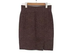 ■極美品■ Salvatore Ferragamo フェラガモ ウール×ナイロン タイトスカート ボトムス 表記サイズ 42 洋服 ブラウン系 DL6980のサムネイル