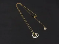 SWAROVSKI スワロフスキー ラインストーン ハート ネックレス ペンダント アクセサリー レディース ゴールド系×シルバー系 DL7384