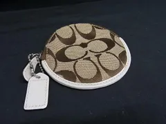 COACH コーチ シグネチャー キャンバス×レザー コインケース コインパース 小銭入れ レディース ブラウン系×アイボリー系 DL8068