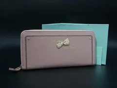 ■美品■ Samantha Thavasa サマンサタバサ プチチョイス レザー ラウンドファスナー 長財布 ウォレット ピンク系 DL9319