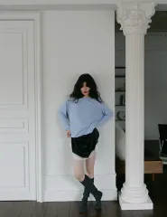 新品) Freckle Seoul レース トリム サイド オープン ドレス ONE PIECE ビスチェ レイヤード