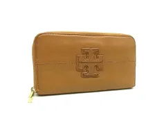TORY BURCH トリーバーチ レザー ラウンドファスナー 長財布 ウォレット 札入れ 小銭入れ カード入れ レディース ブラウン系 DL9444