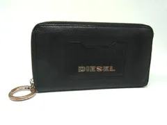 ■美品■ DIESEL ディーゼル レザー ラウンドファスナー 長財布 ウォレット 札入れ 小銭入れ ブラック系 DM0029
