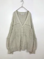 PAGEBOY ページボーイ 定価5940円 ケーブルルーズ カーディガン sizeF/オフホワイト ◆■レディース