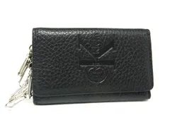 ■美品■ Calvin Klein カルバンクライン レザー 6連キーケース 鍵入れ 紳士 ビジネス メンズ ブラック系 DM0084