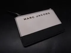 ■美品■ MARC JACOBS マークジェイコブス レザー キーリング付き コインケース カードケース ホワイト系×ブラック系 DM0144
