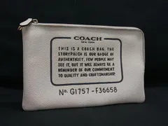 COACH コーチ F36658 レザー シティー用 ポーチ マルチケース 小物入れ レディース アイボリー系 DM1895