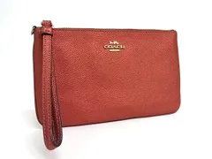 ■美品■ COACH コーチ F39730 レザー ポーチ マルチケース カード入れ 小物入れ レディース レッド系 DM1897