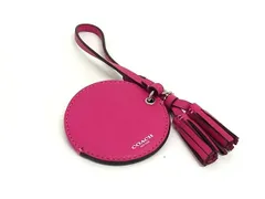 ■極美品■ COACH コーチ レザー タッセル ミラー付き バッグチャーム レディース ピンク系 DM1908