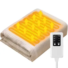 毛玉なし 電気ブランケット 電気ひざ掛け 暖房器具 切り忘れ防止 頭寒足熱 ダニ退治 ギフト 過熱保護 両面使用可能 収納便利 電磁波カット 5段階タイマー 3段温度調節 恒温 丸洗い可 省エネ 掛け兼用【速暖・AI加熱保護機能】140×80cm シングル 敷