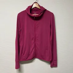 (^w^)b UNIQLO ユニクロ エアリズム フルジップパーカー ピンク レディース ドライパーカー UVカット スポーツウェア トレーニングウェア ジムウェア ランニングウェア ウォーキング サイズL ピンクパーカー OM10376HG