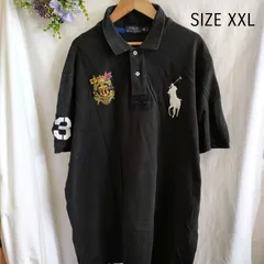 【XXL】海外古着　POLO byRalph Lauren　ポロシャツ　ブラック　大きいサイズ　ゆったり