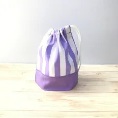 ハンドメイド 巾着袋 入園入学グッズ コップ袋 ストライプ