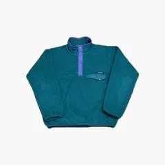 古着 90年代　Patagonia 前立てナイロン　シンチラスナップTフリース