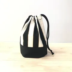 ハンドメイド 巾着袋 入園入学グッズ コップ袋 ストライプ