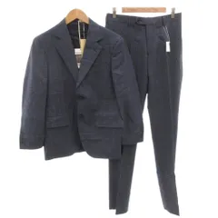 ジェイプレス J.PRESS タグ付き セットアップ スーツ ビジネス ジャケット パンツ チェック 34 紺 ネイビー /FF ■GY62