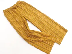 chocol raffine robe ショコラフィネローブ ストライプ イージー パンツ sizeF/マスタード ■◇ レディース