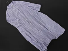 AS KNOW AS アズノゥアズ ストライプ シャツ ワンピース sizeF/紺ｘ白 ■◇ レディース