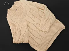 LOWRYS FARM ローリーズファーム Vネック ケーブル編み ニット セーター sizeF/アイボリー ◇■ レディース