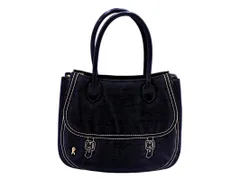 Roberta di Camerino ロベルタ ディ カメリーノ レザー 切替 ステッチ ハンド バッグ 黒 ■■ レディース