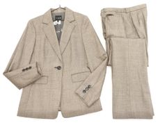 新品 iCB アイシービー シルク混 ジャケット パンツ スカート 3点 セットアップ size上9 下11 下9/グレー ■■ レディース