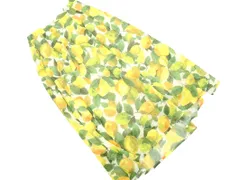 新品 Rope Picnic ロペピクニック シフォン レモン柄 ロング スカート size40/黄ｘ緑 ■◇ レディース