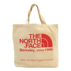 ザノースフェイス THE NORTH FACE ロゴプリント オーガニックコットン トートバッグ ナチュラル 260213E 鞄 ■GY12