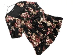L'EST ROSE レストローズ 花柄 チュニック ワンピース size2/黒 ◇■ レディース
