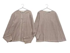 NEWYORKER ニューヨーカー 格子柄 アンサンブル カーディガン sizeM/ラベンダー ◇■ レディース