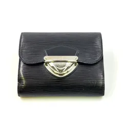 LOUIS VUITTON ポルトフォイユ ジョイ エピ エピ ノワール レザー ブラック 三つ折り財布 シルバー M66582 
