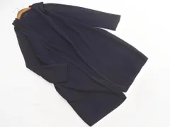 23区 大きいサイズ フード ロング カーディガン size44/濃紺 ■◇ レディース
