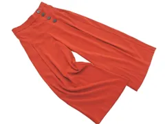 ZARA ザラ タック ワイド パンツ sizeS/赤 ■◇ レディース