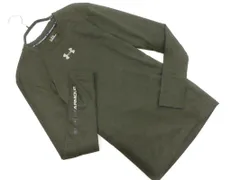 UNDER ARMOUR アンダーアーマー ロゴ トレーニングウェア カットソー sizeSM/カーキx黒 ■■ メンズ