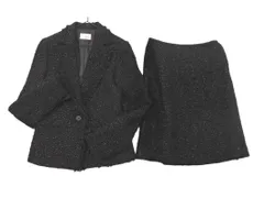 Aylesbury アリスバーリー ウール混 セットアップ ジャケット スカート スーツ sizeジャケット7 スカート9/黒 ◇■ レディース