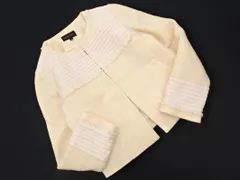 QUEENS COURT クイーンズコート ウール混 ノーカラー ジャケット size2/アイボリー ◇■ レディース