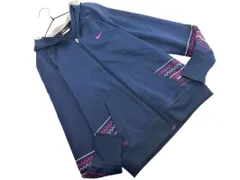 NIKE ナイキ ボア 裏起毛 ジップアップ パーカー sizeL/紺 ◇■ レディース