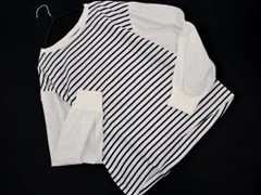 BEAUTY & YOUTH ビューティ&ユース ユナイテッドアローズ ボーダー カットソー 白ｘ紺 ◇■ レディース