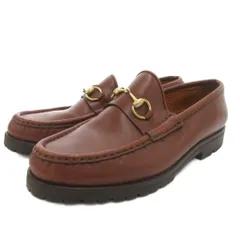 グッチ GUCCI ホースビットローファー シューズ スリッポン レザー 36.5 茶 ブラウン /FF ■GY62