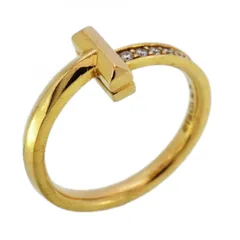 【6jbb0362】ティファニー リング Tワン K18YG イエローゴールド ダイヤモンド 9.5号【中古】レディース