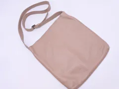 agnes b アニエスベー カウレザー ロゴ 刺繍 ショルダー バッグ ベージュ ■■ レディース