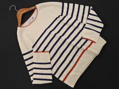 UNIQLO INES DE LA FRESSANGE ユニクロ イネス ウール混 ボーダー ニット セーター sizeM/オフホワイト ◇■ レディース