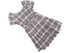 PRIME PATTERN プライムパターン ウール混 チェック 刺繍 Aライン ワンピース sizeM/グレー ◇■ レディース