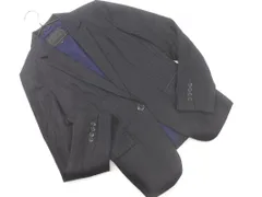 UNTITLED アンタイトル ウール混 ストライプ テーラード ジャケット size2/濃紺 ◇■ レディース
