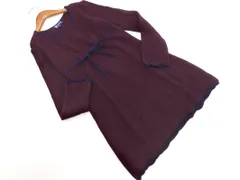 ROPE ロペ ウール100% ニット ワンピース sizeM/紺ｘボルドー ◇■ レディースのサムネイル
