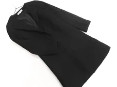 NATURAL BEAUTY BASIC ナチュラルビューティーベーシック ウール混 ノーカラー コート sizeM/黒 ◇■ レディース