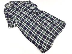 GLOBAL WORK グローバルワーク チェック シャツ ワンピース sizeL/紺ｘ白 ◇■ レディース