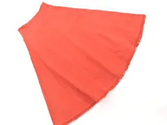 NATURAL BEAUTY BASIC ナチュラルビューティーベーシック フリンジ フレア ロング スカート sizeM/赤 ◇■ レディース