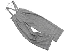 Spick & Span スピック＆スパン グレンチェック サスペンダー 付き ワイド パンツ size36/白ｘ黒 ◇■ レディース