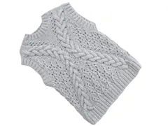 ZARA ザラ ケーブル編み ニット ベスト sizeS/グレー ◇■ レディース