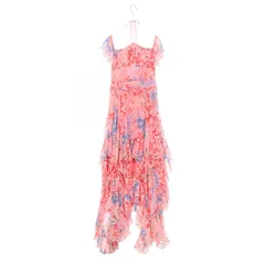 アリスアンドオリビア alice+olivia ワンピース シフォン ピンク シルク ワンピース ピンク マルチカラー シルク レディース Used A